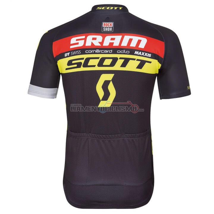 Abbigliamento Ciclismo Scott Sram Manica Corta 2018 Nero
